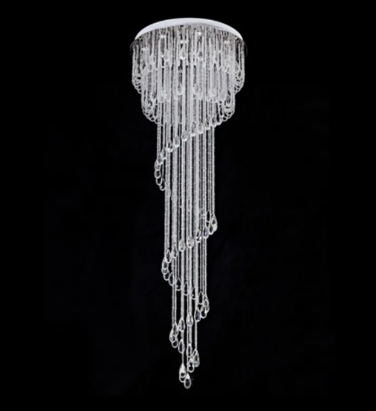 Long stair chandeliers duplex building villa living rooms staircase lamp modern minimalist crystal chandelier for dining Room Lamps LED