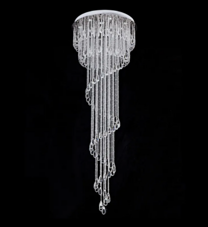 Long stair chandeliers duplex building villa living rooms staircase lamp modern minimalist crystal chandelier for dining Room Lamps LED