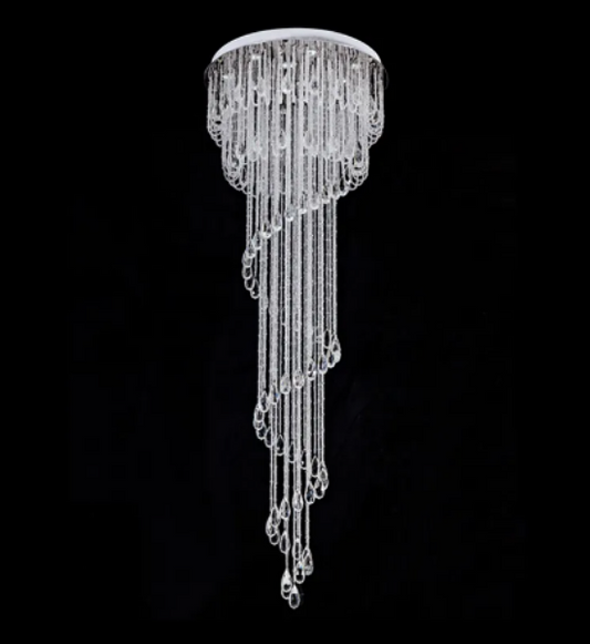 Long stair chandeliers duplex building villa living rooms staircase lamp modern minimalist crystal chandelier for dining Room Lamps LED